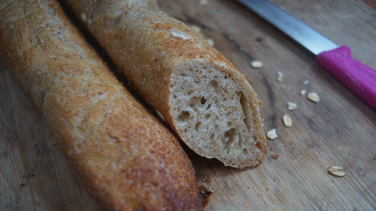 solar cooked baguette
