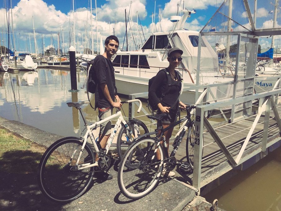 carrying rigging wire by bike