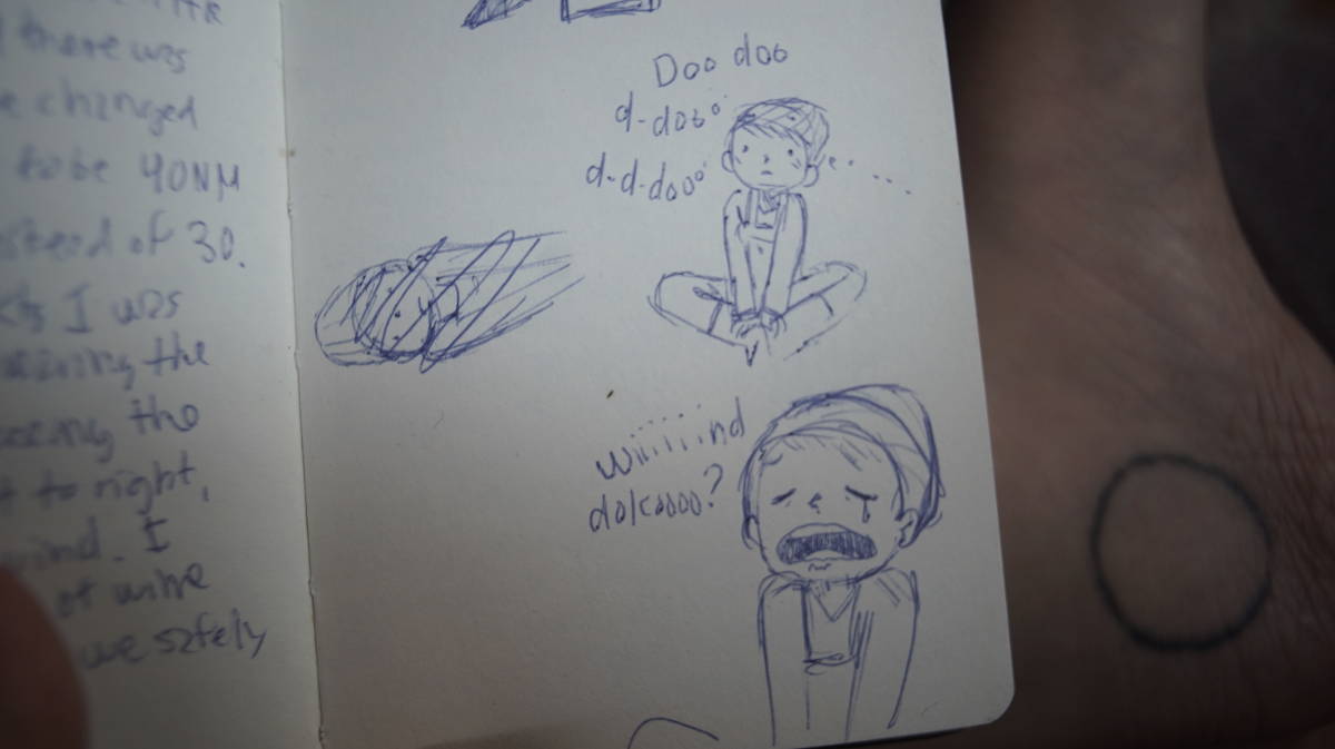 a sketch of rek asking where the wind is a sketch of rek asking where the wind is
