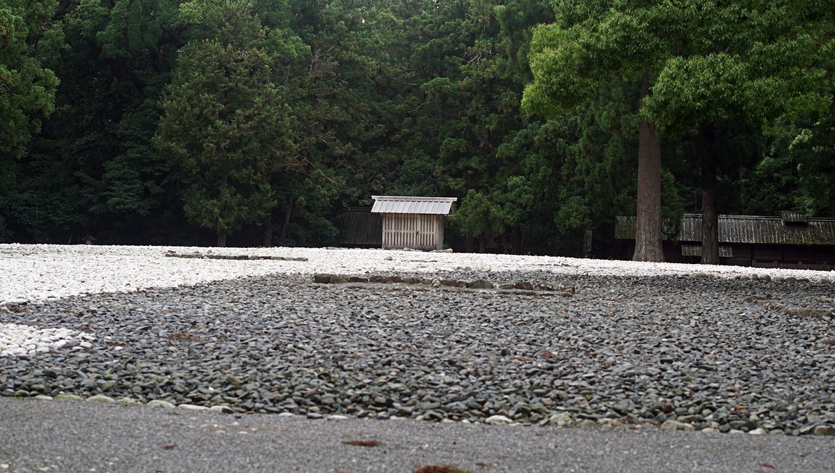 the vacant lot where the shrine will be rebuilt next a photo showing a vast mostly empty lot with trees in the background