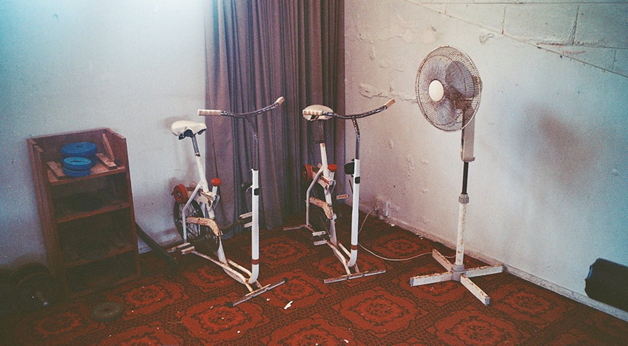 exercise bikes at pakatoa resort a picture of a set of vintage exercise bikes