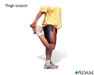 Thigh stretch Thigh stretch