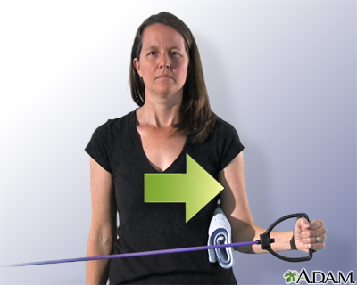 External rotation with band External rotation with band