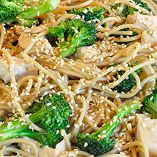 Sesame Noodles with Broccoli and Chicken