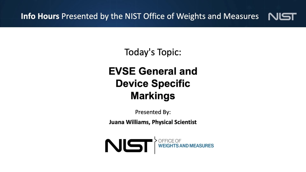 OWM Info Hours: EVSE General and Device Specific Markings