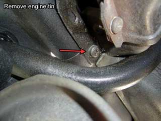 engine tin under