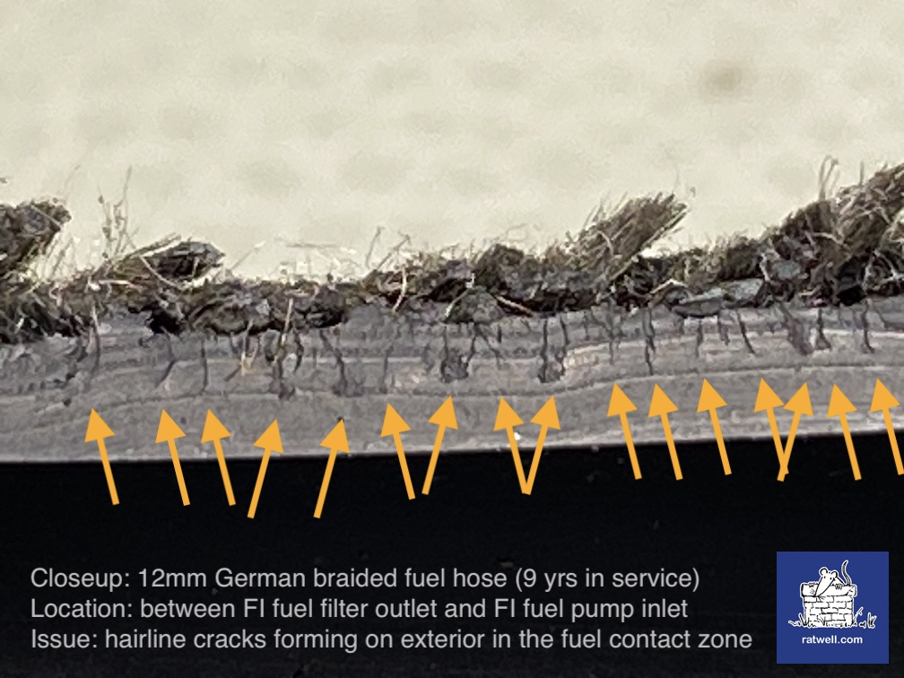 12mm cracked fuel hose