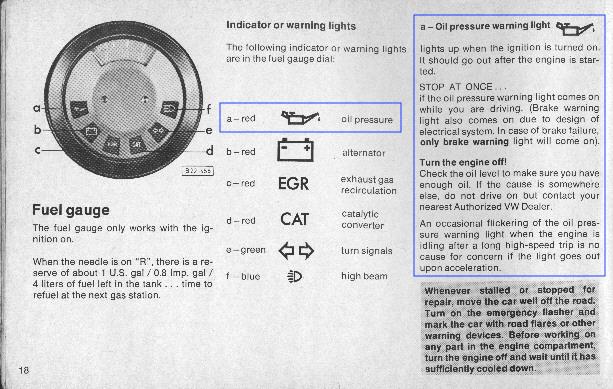oil warning light
