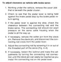master cylinder servo adjustment