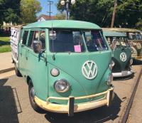 Double-Can Split Buses at the 40th annual Kelley Park meet in San Jose, CA. Sunday April 13th, 2025