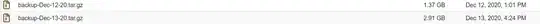As you can see the difference between the size of files.