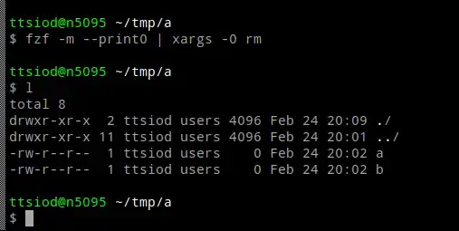 Files passed to rm