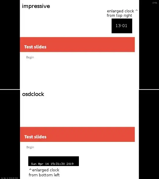impressive and osdclock showing clock during presentation