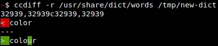 Output of ccdiff