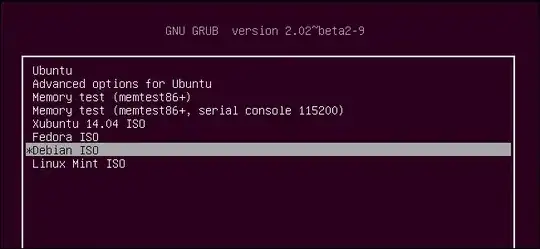 Grub bootloader screen