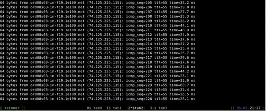 ss of screen initiated from cli