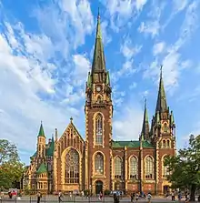 St. Elisabeth's Church in Lviv, the northern elevation