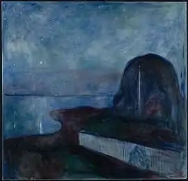 Starry Night, 1893, .mw-parser-output .frac{white-space:nowrap}.mw-parser-output .frac .num,.mw-parser-output .frac .den{font-size:80%;line-height:0;vertical-align:super}.mw-parser-output .frac .den{vertical-align:sub}.mw-parser-output .sr-only{border:0;clip:rect(0,0,0,0);clip-path:polygon(0px 0px,0px 0px,0px 0px);height:1px;margin:-1px;overflow:hidden;padding:0;position:absolute;width:1px}135.6 cm × 140 cm (53+1⁄2 in × 55 in), J. Paul Getty Museum