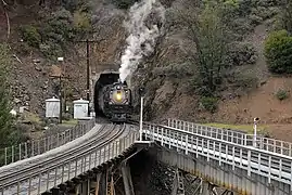 UP 844 emerges from Tunnel 31 (May 2009)