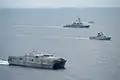 KDB Darussalam, KDB Afiat, USS McCampbell and USNS Millinocket during CARAT 2016.