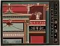1882 painting by A Sikkard of parts of the east wall of exedra "y"