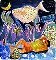 Dream Of The Big Fish by Peter Graham 1956 W/C, ink and pencil on paper 42 x 39&nbsp;cm