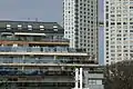 An apartment (foreground) at the foot of the El Faro Towers (back right).