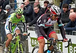 Peter Sagan following Fabian Cancellara