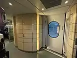 Area next to the train door and restroom