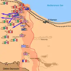 British forces break through: 7:00&nbsp;a.m. 4 November; Trento, Bologna and Ariete Divisions destroyed, Axis forces flee