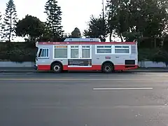 The 53 Southern Heights was served by short 30-foot (9.1&nbsp;m) buses, seen here in January 2008.