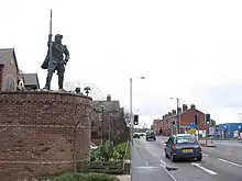 Image 33A Border Reiver : statue in Carlisle (from History of Cumbria)
