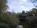 The railway bridge over the mill stream near Port Meadow, north of Oxford railway station and just south of Walton Well Road.