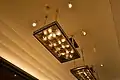 A lighting fixture of René Lalique in the great dining room