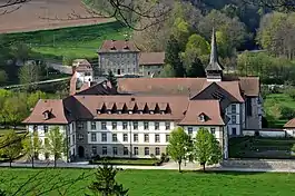 View of the southern side of the Abbey of Hauterive