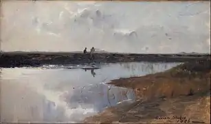 Hunters on the moor north of Skagen