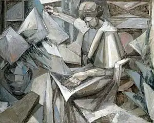 Albert Gleizes, 1910, La Femme aux Phlox (Woman with Phlox), oil on canvas, 81 x 100&nbsp;cm, Museum of Fine Arts, Houston. Exhibited in Room 41, Salon des Indépendants 1911, Armory Show 1913