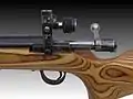 The left hand side on an Angel M80 showing a Central Mk 4 sight. Woodwork is not original.