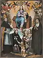 Sienese artist, Madonna and Child with Augustinian Saints