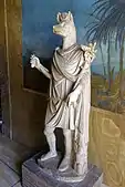 Statue of Anubis; 100–138; marble; height: 1.5 m, width: 50&nbsp;cm; from Tivoli (Rome); Vatican Museums (Vatican City)