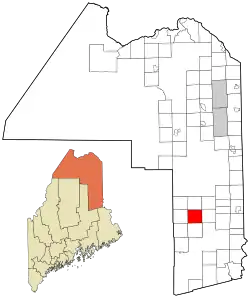 Location of Dyer Brook, Maine