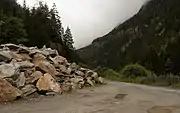 Boulders near the Waldwegbrücke in Aschbach