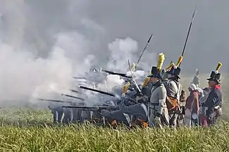 In the 2011 recreation, footsoldiers fire guns