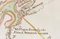 Battle of Chignecto by Charles Morris (inset of A chart of the sea coasts of the peninsula of Nova Scotia, 1755)