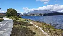 Rose Bay foreshore walk is part of the Clarence Foreshore Trail and is dotted with benches to rest and enjoy excellent views.