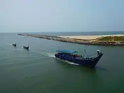A Fishing traveler in Kadinamkulam lake