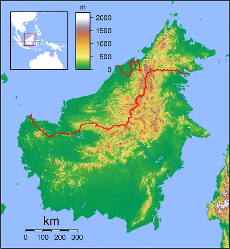 Map showing the location of Silabukan Protection Forest Reserve