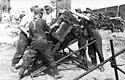 Positioning a rocket in a sWG&nbsp;40 firing frame