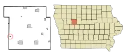 Location of Yetter, Iowa