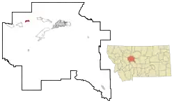 Location of Sun River, Montana